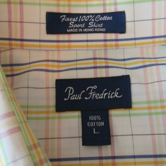 Paul Fredrick - Large Sport Shirt - Long Sleeve Button Down Shirt - Picture 4 of 4